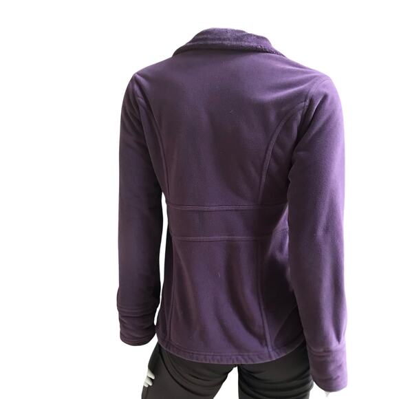 Eddie Bauer Fleece Full Zip Purple Jacket with Pockets Women's Size Small - Picture 4 of 6